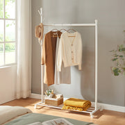 Stand Appendiabiti Snåsa con Rotelle 170x105x43 cm Metallo Bianco [en.casa]