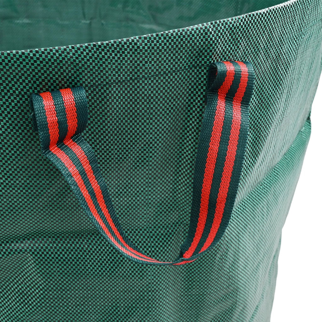 Borse per rifiuti da giardino  con manici 12 pz pieghevoli rotonde verdi 120 L