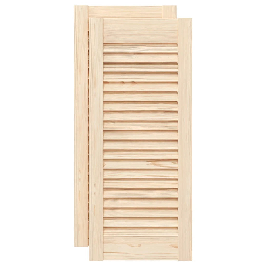 Ante con Design a Lamelle 2 pz 69x29,5 cm in Legno di Pino 4015892