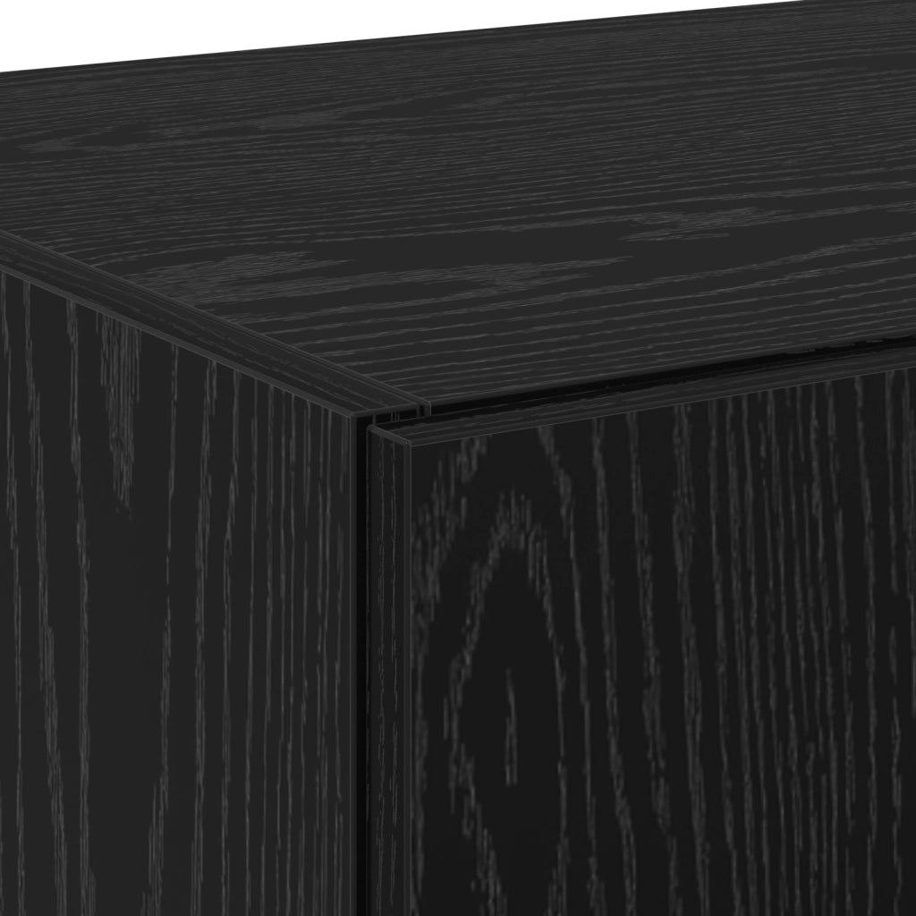 Highboard Rovere Nero 70x42.5x185 cm Legno ingegnerizzato