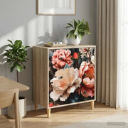 Cassettiera BORNE Stampa di peonia chiara 66 x 36,5 x 75 cm 8007356