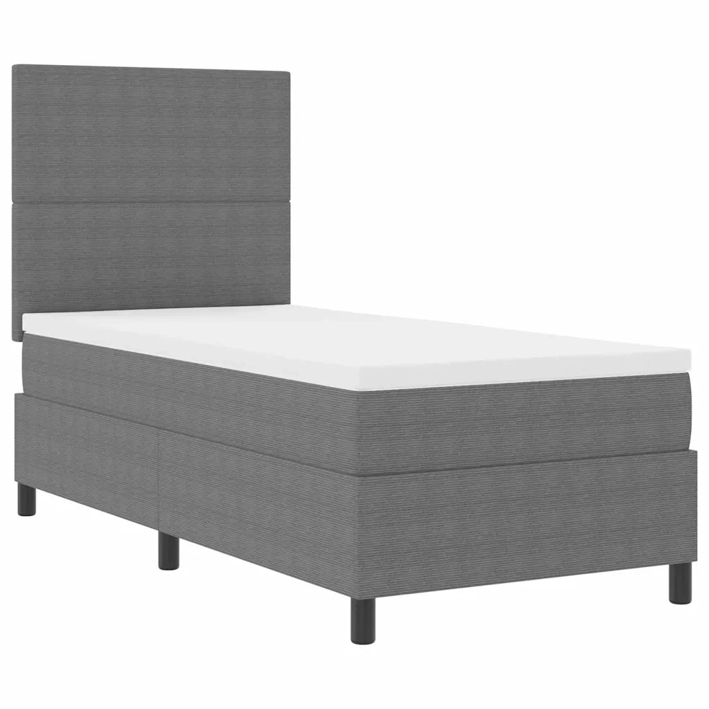 Letto a Sorgente LED Grigio chiaro e bianco 90 x 190 cm 3337623