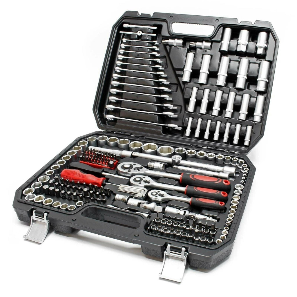 Set di chiavi a cricchetto da 215 pezzi kit di bussole e punte acciaio al carbonio 16_0002251