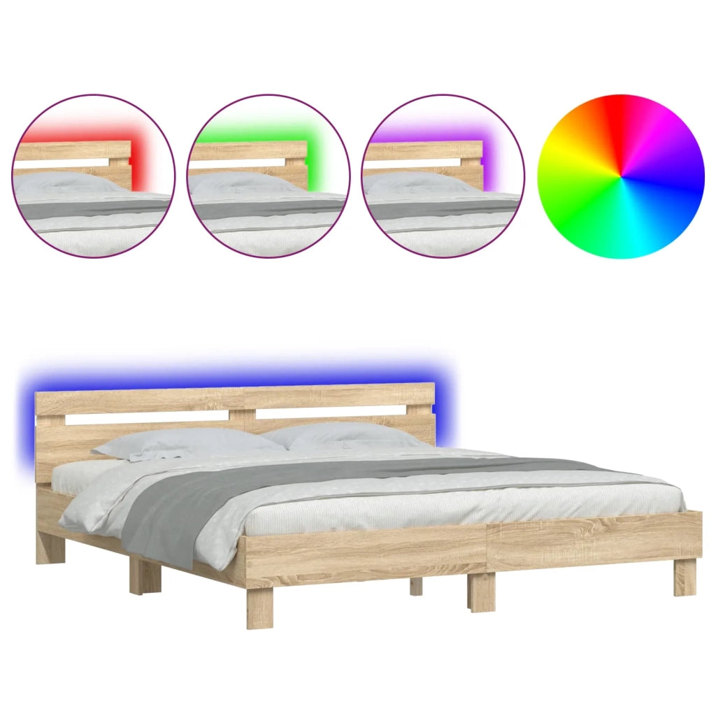 Struttura del letto Sonoma 193 x 203 cm Legno multistrato 3402850