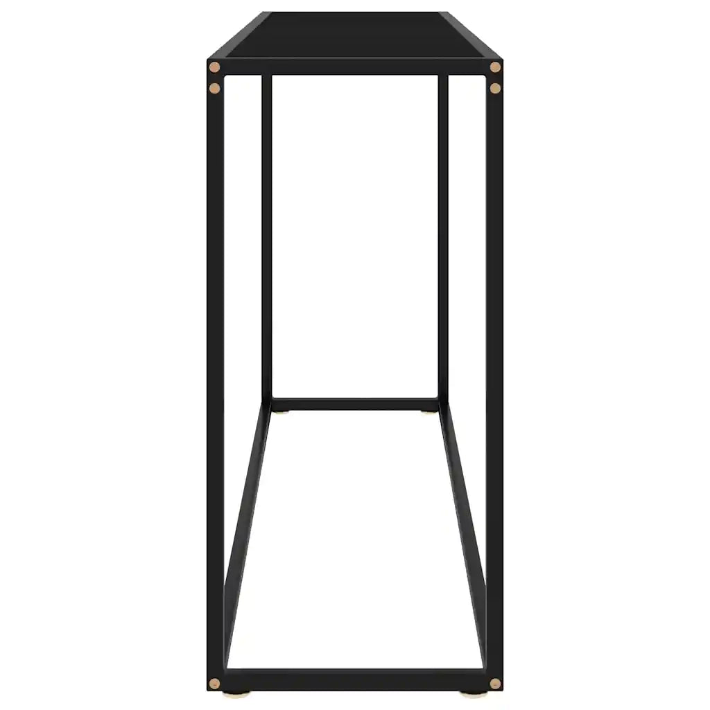 Tavolo Consolle | Tavolo d'Ingresso Nero 120x35x75 cm in Vetro Temperato