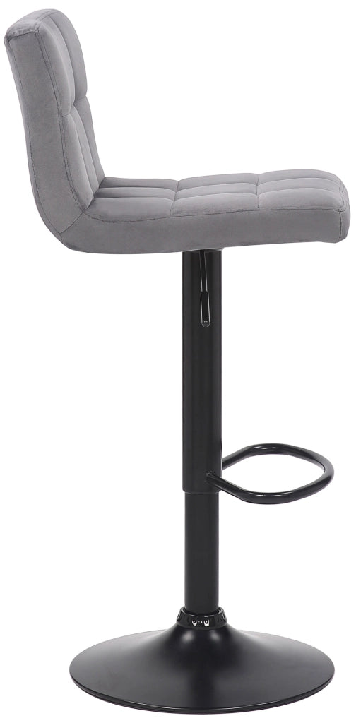 Set di 2 sgabelli bar Feni in velluto grigio