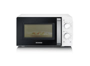 Severin mw 7885 microonde forno a microonde per scongelare e riscaldare, forno a microonde con piatto girevole per una distribuzione uniforme del calore, bianco/nero