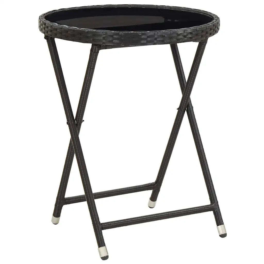 Set Bistro da Giardino 3 pcs Nero polyrattan 3334962