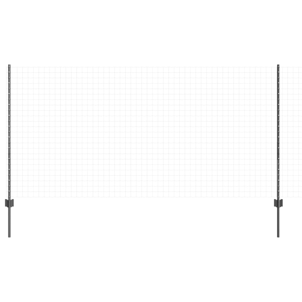Pali per Recinzione 22 pcs U-Channel Grigio 120 cm Acciaio