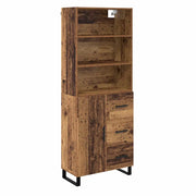 Credenza con cassetto 2 pz | Madia | Buffet da pranzo | Armadio da pranzo Legno vecchio Legno multistrato