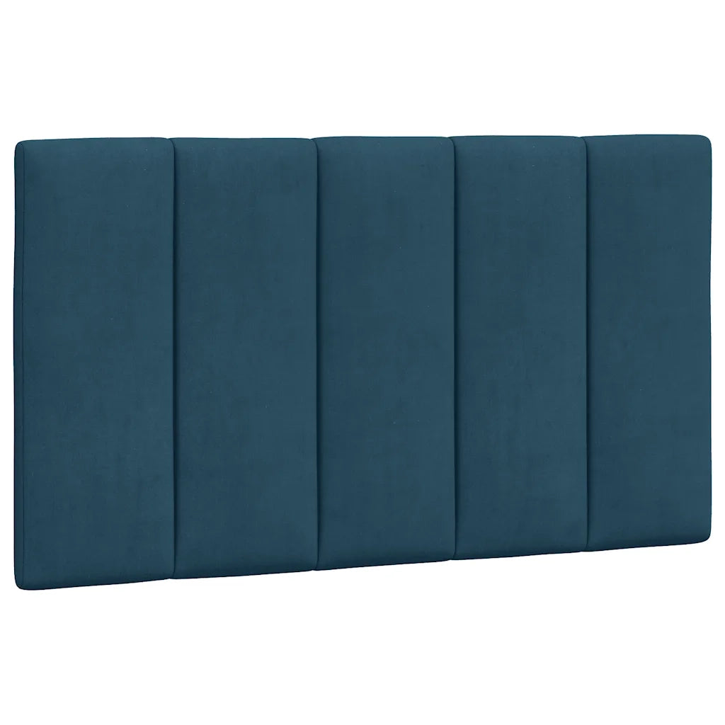 Letto con Materasso-Struttura Letto con Materasso Hanko Blu 90x200 cm in Velluto