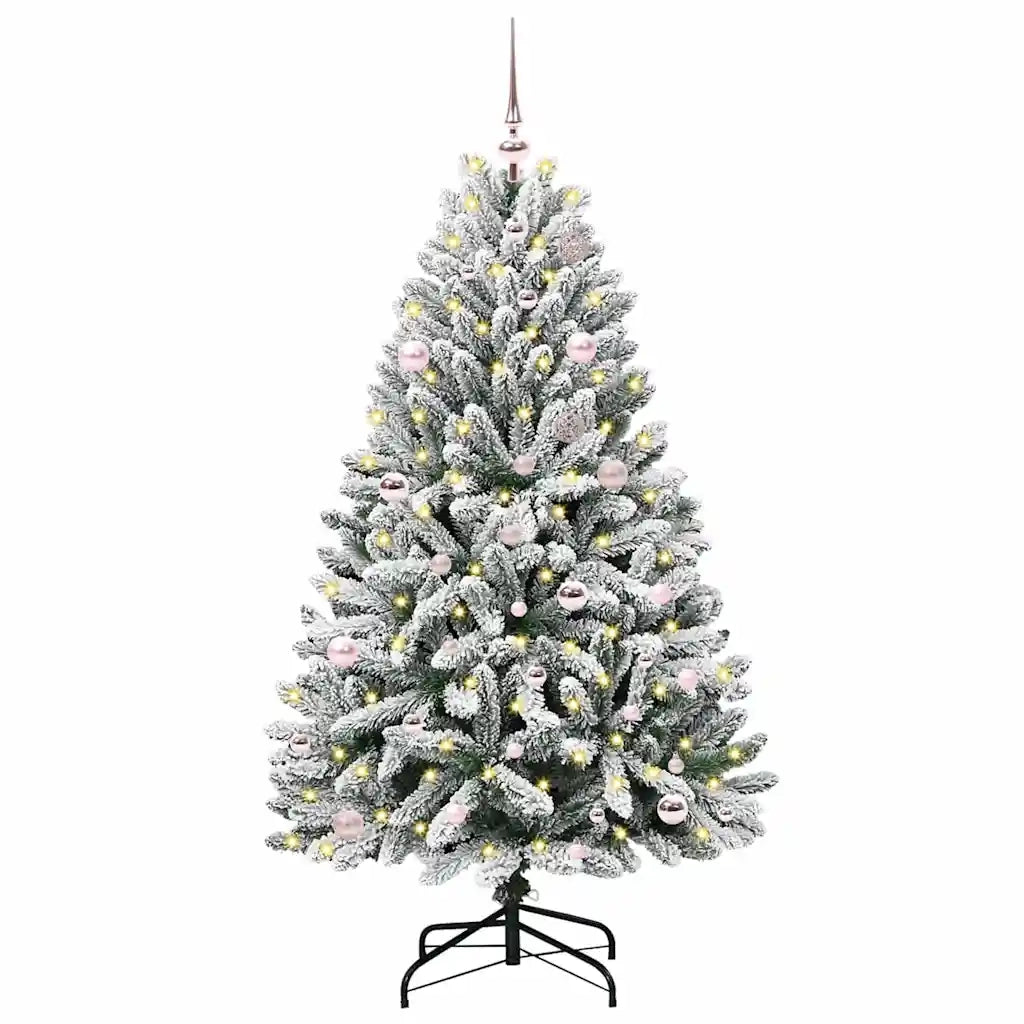 Albero di Natale | Decorazioni natalizie artificiale con 150 LED Verde e Bianco 150 cm