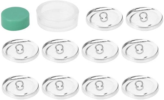 Set di copritastone - Incluso attrezzo per lucidatura - 30 mm - Copritastone rotondi - Adatto per progetti creativi