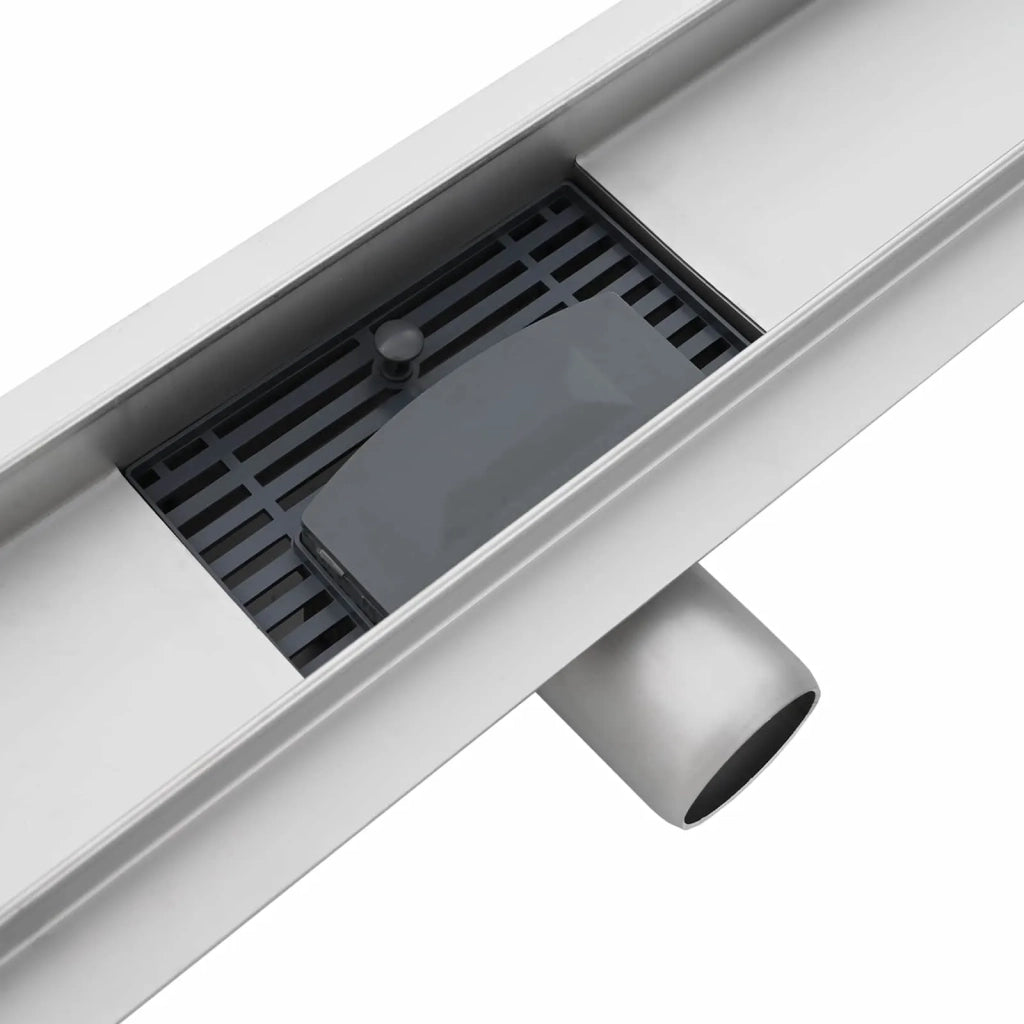 Drenaggio doccia con design a striscia Argento 90 cm CFW2471551