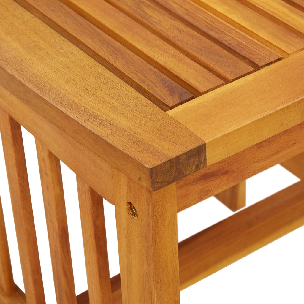 Tavolo Laterale da Giardino  Marrone 45x45x50 cm in Legno Massello di Acacia