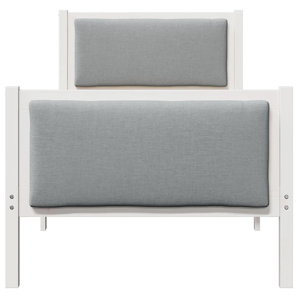 Struttura del letto Grigio chiaro 80 x 200 cm Tessuto