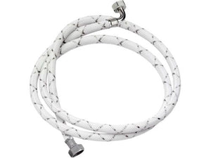 Tubo di carico con treccia in nylon bianco e dadi 100 cm