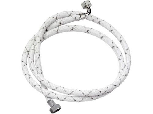 Tubo di carico con treccia in nylon bianco e dadi 100 cm