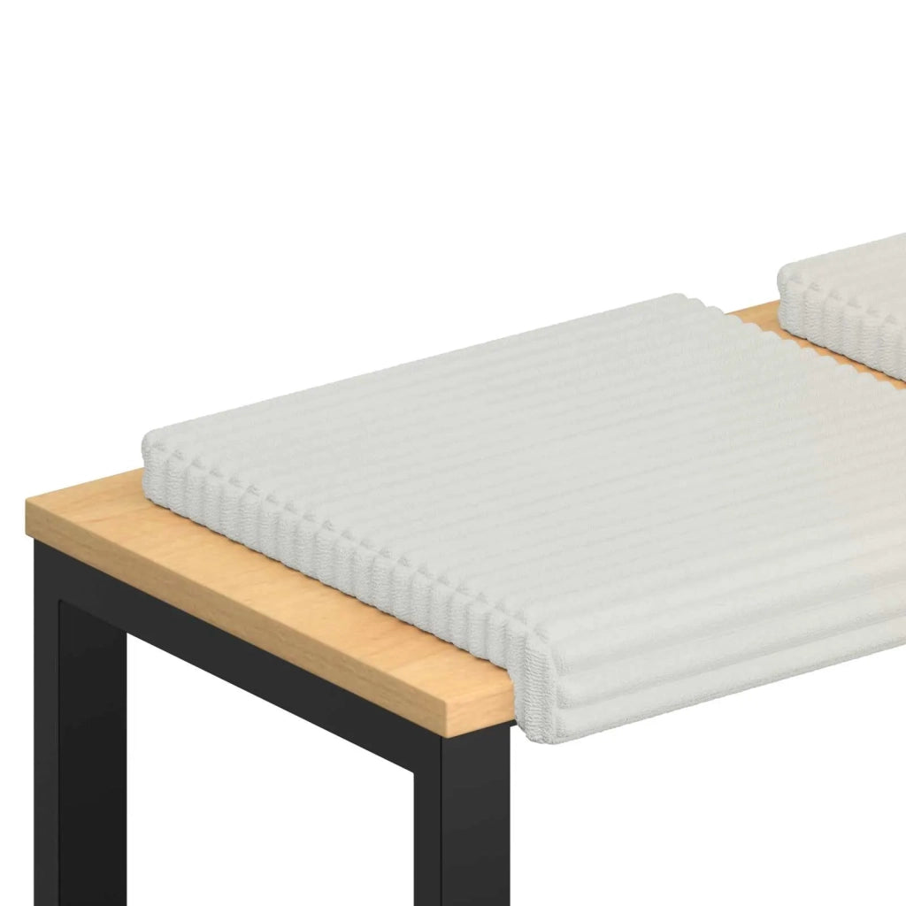 Cuscino per panchina 2 pcs Corduroy Morbido Crema 42043067
