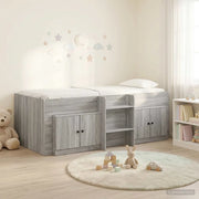 Struttura Letto Loft con Mobile con porta 3 pz Sonoma grigio 3423371