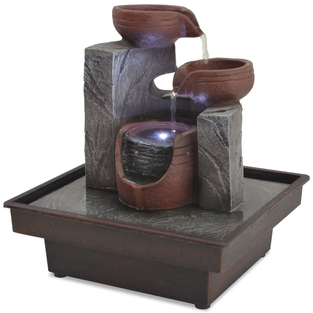 Fontana da Interni con Luce a LED in Poliresinacod mxl 126216