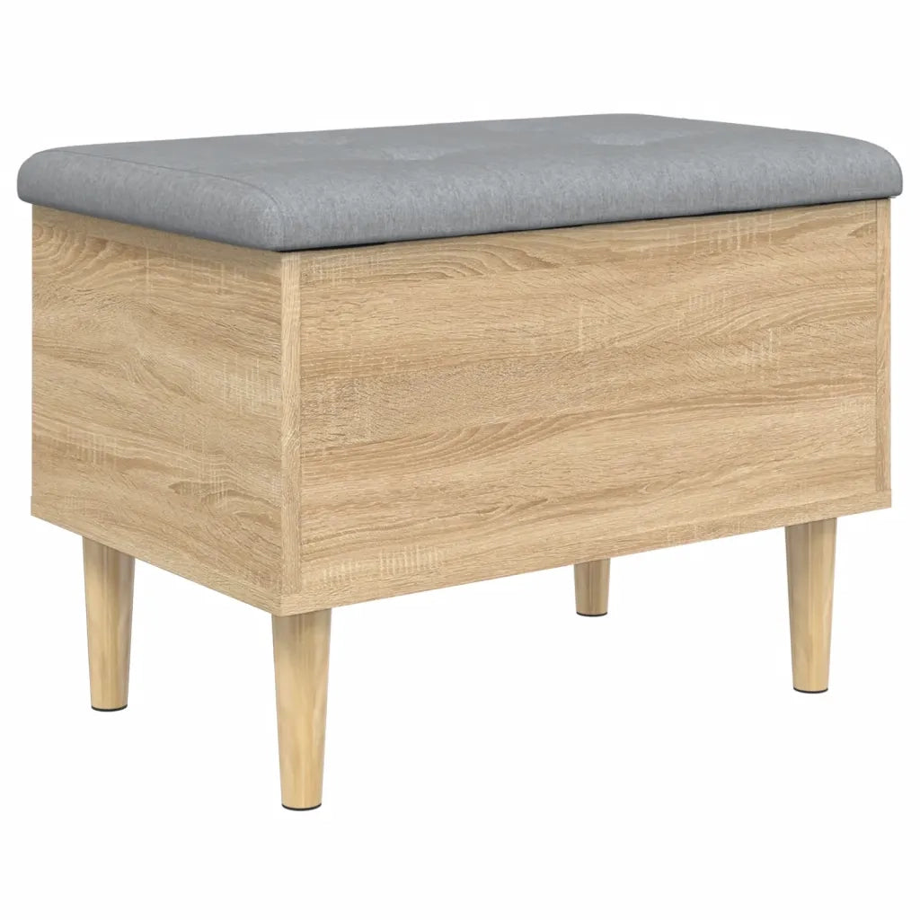 Panca Portaoggetti Rovere Sonoma 62x42x46 cm Legno Multistrato 835070