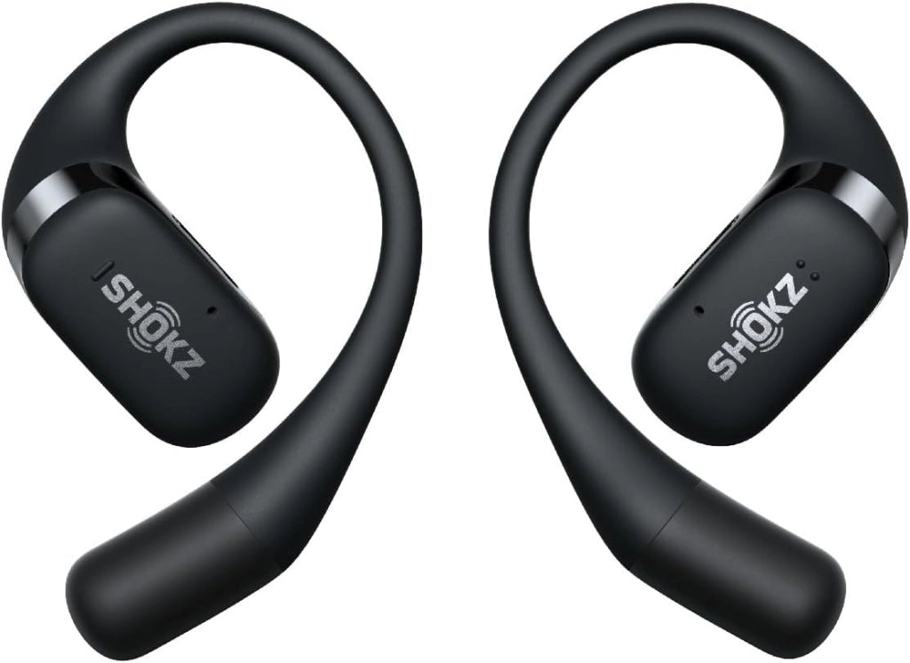 OpenFit True Wireless Open Ear Cuffie Bluetooth con microfono, impermeabili, ricarica rapida, 28 ore di riproduzione, compatibili con iPhone e Android, nero