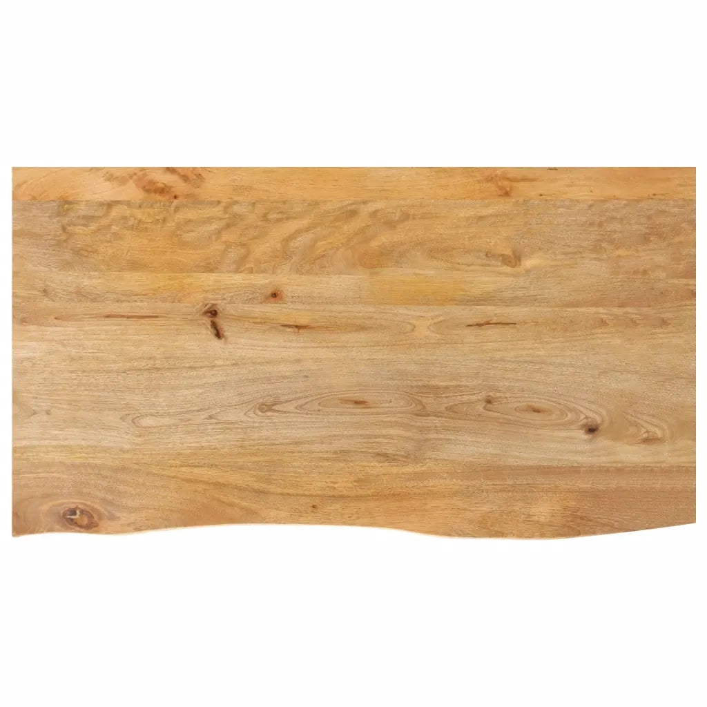 Piano Tavolo Bordi Vivi 100x60x2,5cm in Legno Massello di Mango