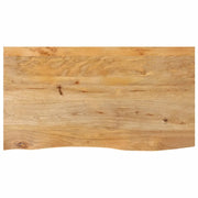 Piano Tavolo Bordi Vivi 100x60x2,5cm in Legno Massello di Mango