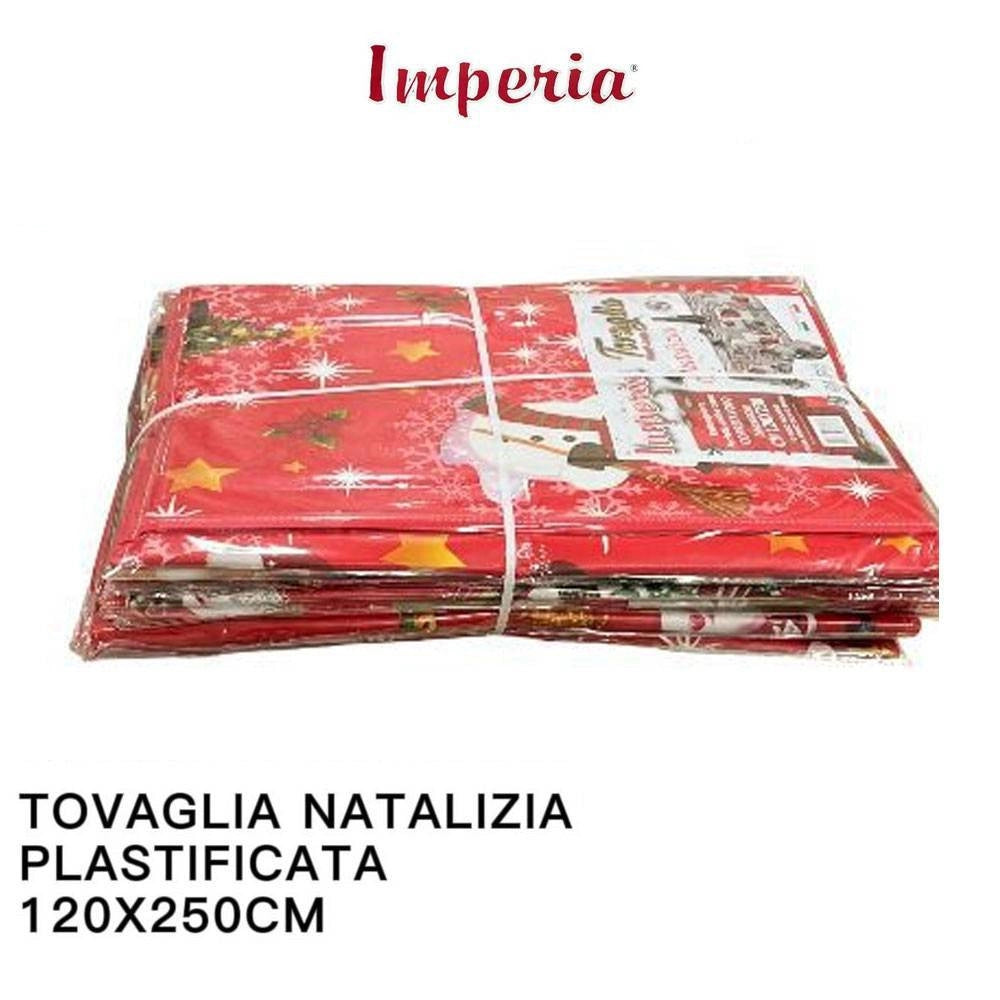 Trade Shop - Tovaglia Copritavolo Natale Plastificata Antimacchia Varie Fantasie Mis. 120X250 -
