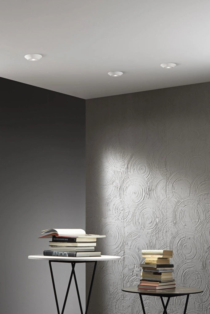 INCASSO LED HALL IN GESSO BIANCO TONDO 6W 530LM 4000K D.120MM IN GESSO VERNICIABILE