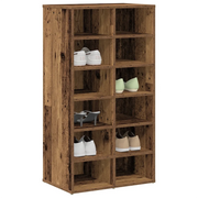 Scarpiera-Scaffale per scarpe Legno Antico 54x34x100,5 cm in Truciolato