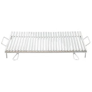 BISTECCHIERA GRATICOLA DIETETICA INOX graticola in acciaio 4 manici CM. 80X60