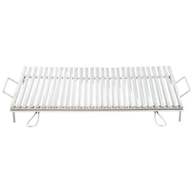 BISTECCHIERA GRATICOLA DIETETICA INOX graticola in acciaio 4 manici CM. 80X60