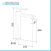 Set miscelatori lavabo alto e bidet spazzolato Mariani serie Artic