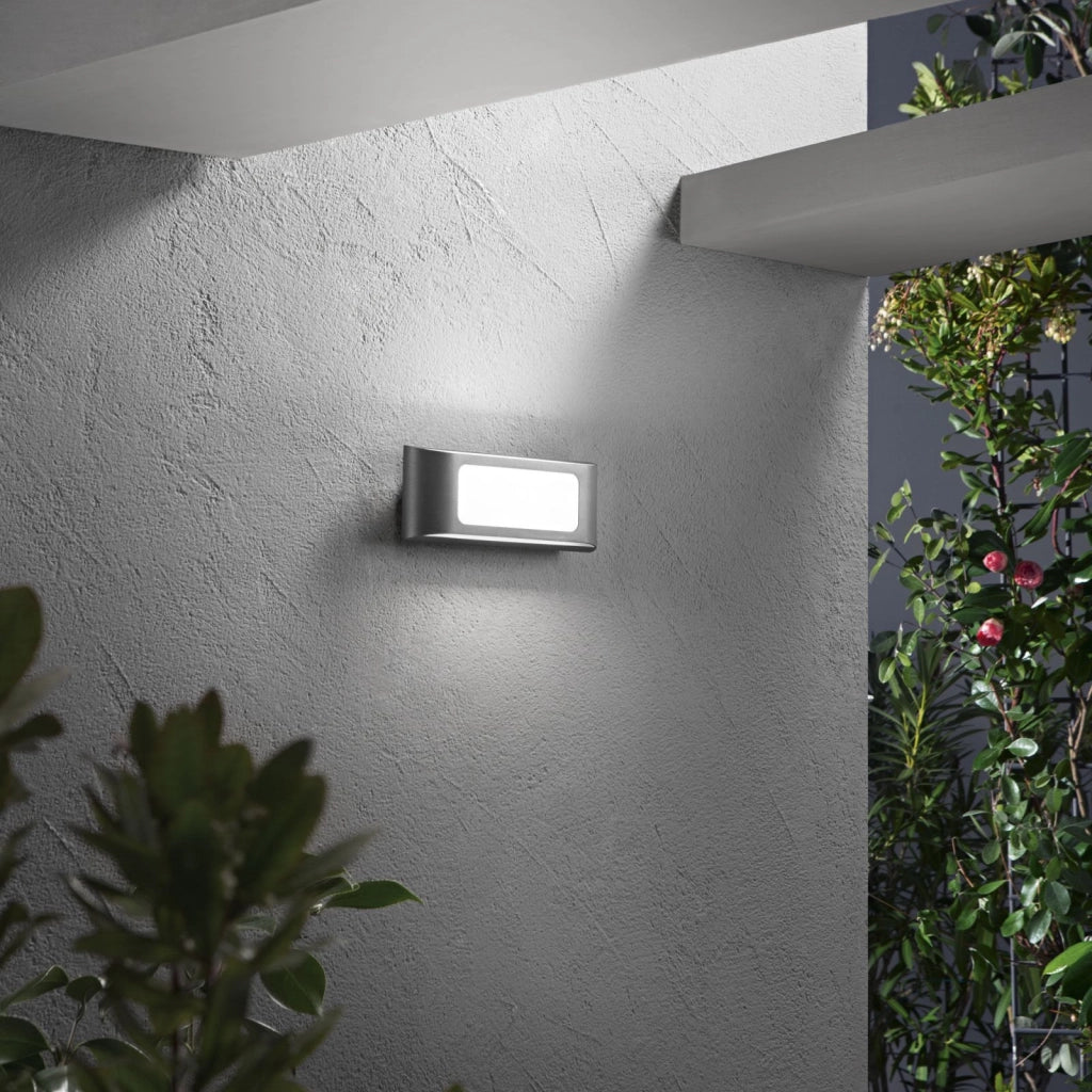 APPLIQUE BIEMISSIONE LED DESERT ANTRACITE 12W 1500LM CCT 3000 E 4000K IP65 25X5,3X9,5CM