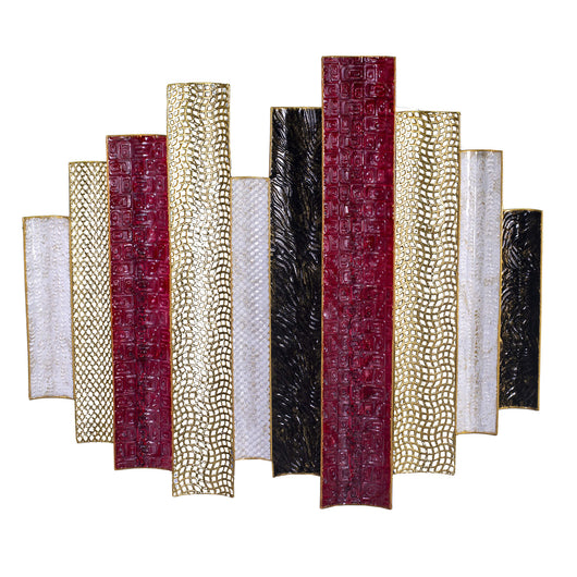 Decorazione da Parete in in metallo rosso cm 89,5x79,4xh5,1