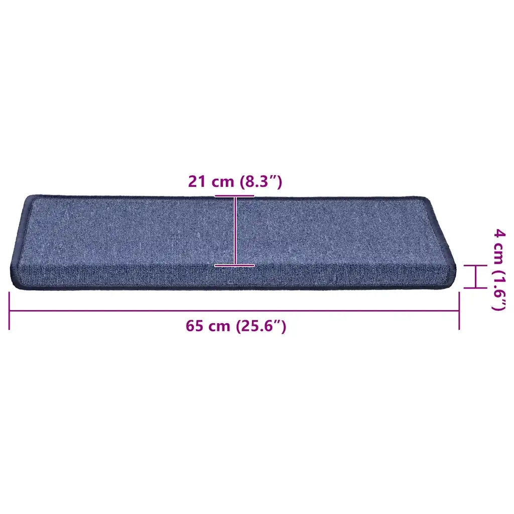Tappetini per Scale 30 pz 65x25 cm Blu
