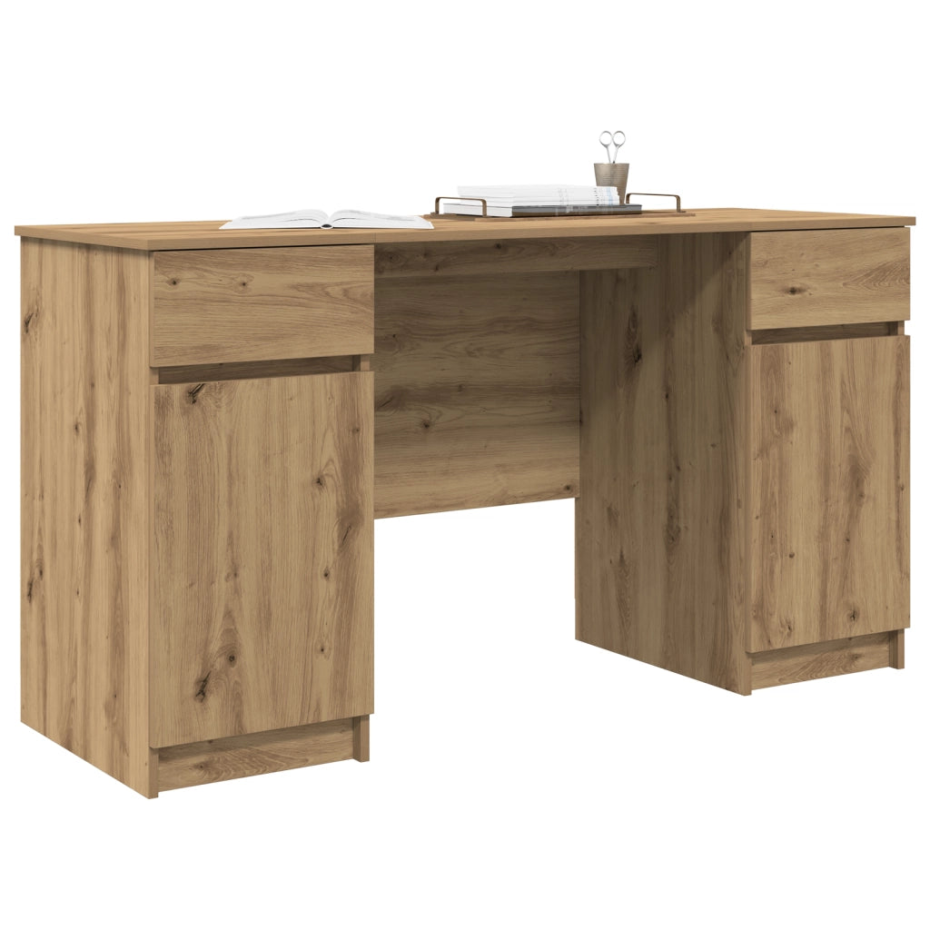 Scrivania  in Rovere Artigianale 140x49x76 cm Legno Ingegnerizzato