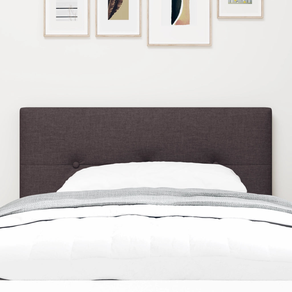 Testata LED  con bottoni in tessuto marrone scuro 80 cm