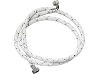 Tubo di carico con treccia in nylon bianco e dadi 250 cm