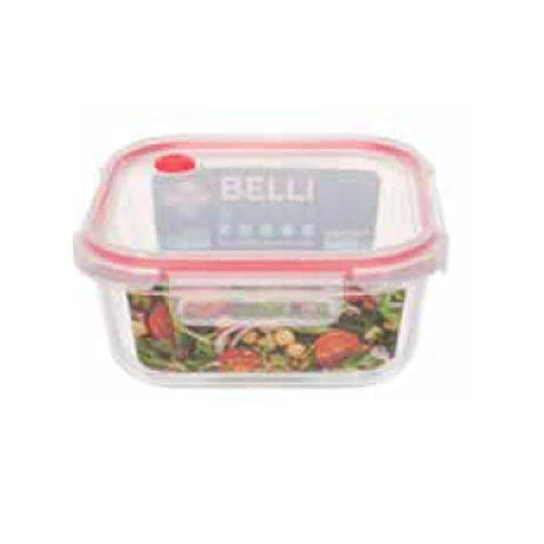 Contenitore ermetico quadrato in vetro 1100 ml – 18×18 cm