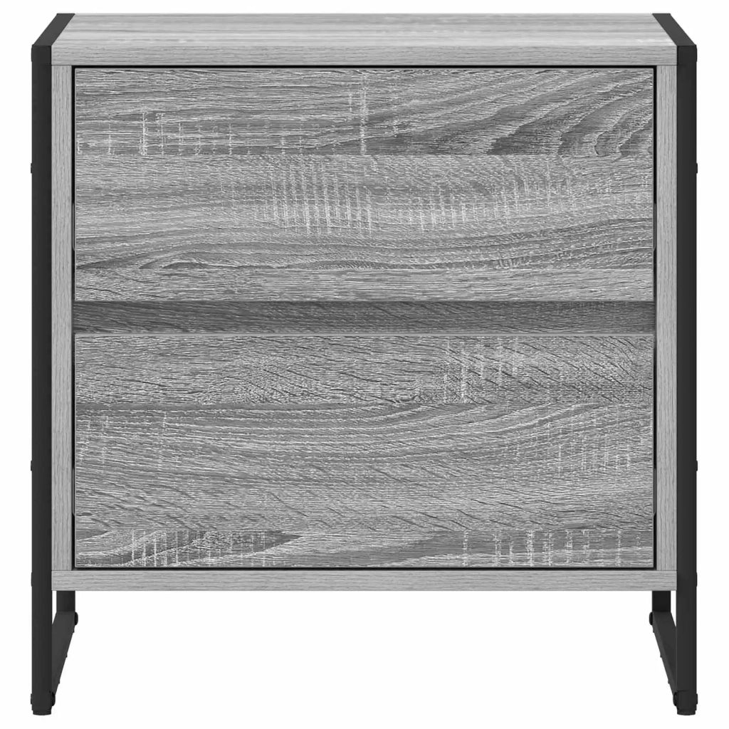 Comodino Grigio Sonoma 50 x 39.5 x 50 cm Legno multistrato