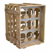 Cassetto portabottiglie in legno marrone 33x32,5x43h