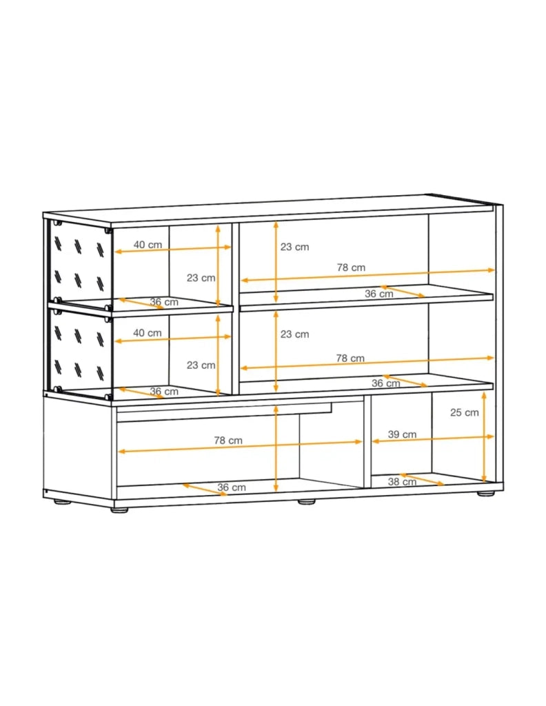 Buffet KLIS – Credenza con tre porte e tre nicchie