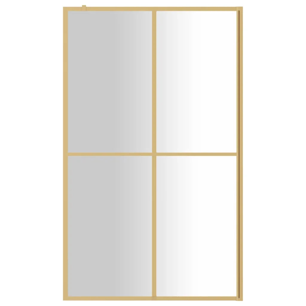 Parete per Doccia Walk-in Vetro Trasparente ESG 118x195 cm Oro 154949
