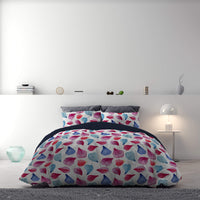 Copripiumino 1 Piazza e Mezzo con Stampa sul Sacco e Federe Doubleface Petali