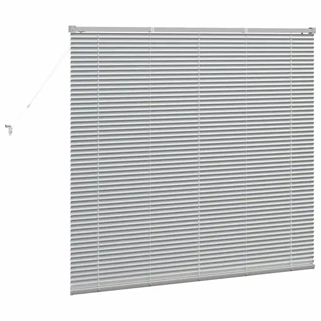 Tendaggi a Veneziana | Tenda a lamelle Argento 130 x 145 cm Alluminio
