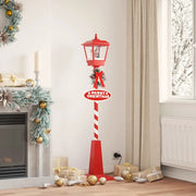 Lampada Stradale di Natale con Lanterna Rosso 40,5x40,5x180cm 42017508