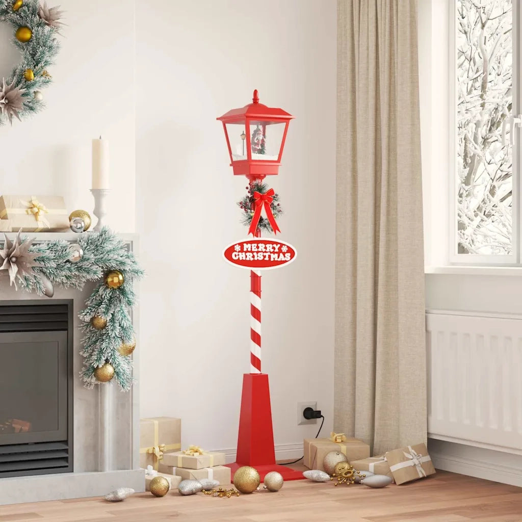 Lampada Stradale di Natale con Lanterna Rosso 40,5x40,5x180cm 42017508